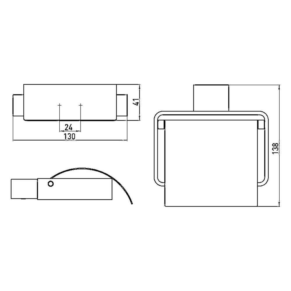 emco Papierhalter loft mit Deckel, 130x138x41mm, Aluminium, Schwarz Matt... EMCO-050013300 4018445131766 (Abb. 2)