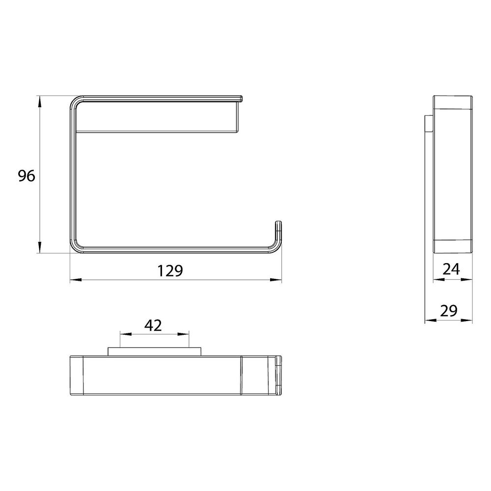emco Papierhalter loft, 129x96x29mm, Aluminium, schwarz matt... EMCO-050013302 4018445131773 (Abb. 2)
