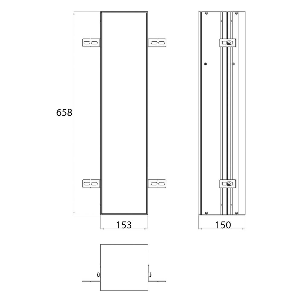 emco WC-Modul asis plus, 154x658x150mm, Edelstahl/Aluminium, Schwarz, 975611013... EMCO-975611013 4018445119177 (Abb. 2)