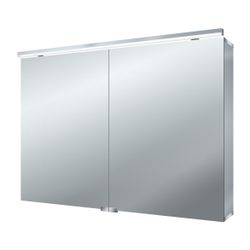 emco Lichtspiegelschrank Aufputz 2 Türen 1000mm pureLED Leuchte 4000K mit Glasablagen S... EMCO-979705083 4018445105071 (Abb. 1)