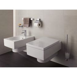 emco Fino Bürstengarnitur Kristallglas satiniert Mattglas Stiel Chrom Wandmontage mit B... EMCO-841500100 4018445094467 (Abb. 1)