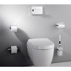 emco Loft Papierhalter mit Deckel rechteckige Abdeckrosette flacher Stab Zamak Schraubb... EMCO-050000100 4018445078030 (Abb. 1)