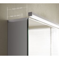 emco Lichtspiegelschrank Aufputz 2 Türen 1000mm pureLED Leuchte 4000K mit Glasablagen S... EMCO-979705083 4018445105071 (Abb. 1)