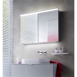 emco Lichtspiegelschrank Aufputz 2 Türen 1000mm pureLED Leuchte 4000K mit Glasablagen S... EMCO-979705083 4018445105071 (Abb. 1)