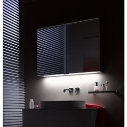 emco Lichtspiegelschrank Aufputz 2 Türen 1000mm pureLED Leuchte 4000K mit Glasablagen S... EMCO-979705083 4018445105071 (Abb. 1)