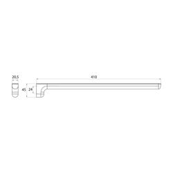 emco Trend Handtuchhalter starr 1 armig 410 mm Messing chrom poliert mit Befestigung... EMCO-025000142 4018445119979 (Abb. 1)