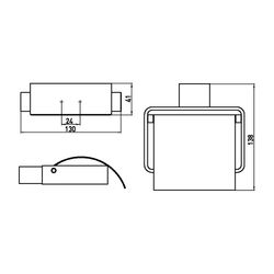 emco Loft Papierhalter mit Deckel rechteckige Abdeckrosette flacher Stab Zamak Schraubb... EMCO-050000100 4018445078030 (Abb. 1)