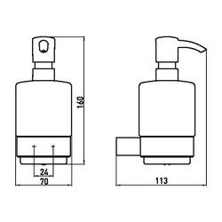 emco Loft Seifenspender satiniertes Glasteil Kunststoffpumpe chrom eckig 300 Milliliter... EMCO-052100101 4018445078092 (Abb. 1)