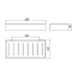 emco Loft Schwammkorb mit Kunststoffeinsatz 220x36x101 mm Chrom Weiß Zamak Badaccessoir... EMCO-054500102 4018445105224 (Abb. 1)