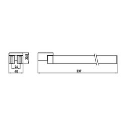 emco Loft Handtuchhalter schwenkbar 2-armig 337x flacher Stab chrom mit Befestigungsmat... EMCO-055000131 4018445078153 (Abb. 1)