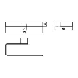 emco Loft Handtuchring starr rechts offen Chrom 208 Millimeter flacher Stab mit verdeck... EMCO-055500100 4018445078160 (Abb. 1)