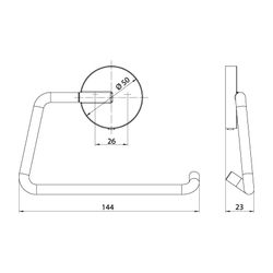 emco Round Papierhalter ohne Deckel Schwarz runde Abdeckrosette mit Befestigungsmateria... EMCO-430013300 4018445121866 (Abb. 1)