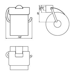 emco Rondo 2 Papierhalter mit Deckel Chrom runde Abdeckrosette Schraubbefestigung Zamak... EMCO-450000100 4018445071260 (Abb. 1)