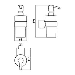 emco Fino Seifenspender Glas klar Kunststoffpumpe chrom 130 ml rund glänzend mit Befest... EMCO-842100102 4018445104876 (Abb. 1)