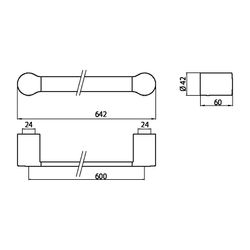 emco Badetuchhalter Fino 600 mm Chrom poliert mit verdeckter Befestigung und Befestigun... EMCO-846000160 4018445094535 (Abb. 1)