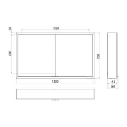emco LED Lichtspiegelschrank Prime Facelift Aufputz 1200x600 mm 2-türig mit Glasablagen... EMCO-949706384 4018445140799 (Abb. 1)