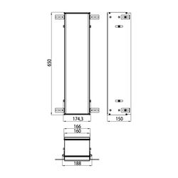 emco Einbaurahmen für Asis Unterputz-Module 654 mm Edelstahl Front... EMCO-974000041 4018445109055 (Abb. 1)