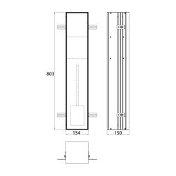 emco WC Modul asis plus Unterputz mit Papierentnahme oben Tür links befliesbar Fächer R... EMCO-975611010 4018445119146 (Abb. 1)