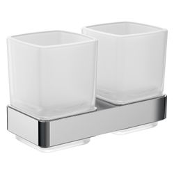 emco Doppelglashalter loft, 155x100x98mm, Aluminium/Mattglas, Chrom... EMCO-052500100 4018445104937 (Abb. 1)