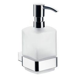 emco Loft Seifenspender satiniertes Glasteil Kunststoffpumpe chrom eckig 300 Milliliter... EMCO-052100101 4018445078092 (Abb. 1)