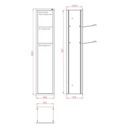 emco WC-Modul asis 150 Unterputz, 809mm, Aluminium/Glas, Alu/Optiwhite... EMCO-975027450 4018445083119 (Abb. 1)