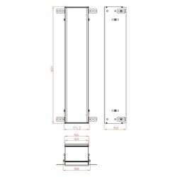 emco Einbaurahmen Asis 150 für Unterputz-Module rostfreier Stahl 809 mm Höhe... EMCO-975000051 4018445091770 (Abb. 1)