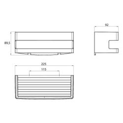 emco Wandkorb system 2, 225x89,5x92mm, Zink/Kunststoff, Chrom... EMCO-354500120 4018445112017 (Abb. 1)