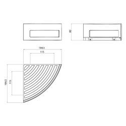 emco Eckwandkorb system 2, 184,5x80x184,5mm, Zink/Kunststoff, Chrom... EMCO-354500121 4018445112024 (Abb. 1)