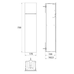 emco WC-Modul asis pure Unterputz, 730mm, rechts, Aluminium, Alpinweiß... EMCO-975551301 4018445127301 (Abb. 1)