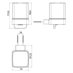 emco Loft Einhand Seifenspender Glasteil satiniert chrom eckig 155 ml mit Kipphebel und... EMCO-052100103 4018445106733 (Abb. 1)