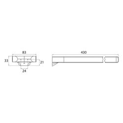 emco Handtuchhalter trend, starr, 430mm, Zamak, Chrom... EMCO-025000146 4018445109758 (Abb. 1)