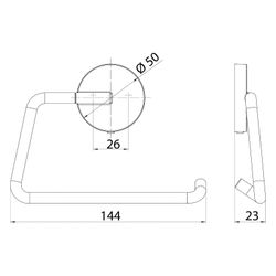 emco Papierhalter round, 144x103x23mm, Metall, Chrom... EMCO-430000100 4018445121859 (Abb. 1)
