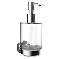 emco Seifenspender round, 270ml, 69x177x89,5mm, Metall/Glas, Chrom... EMCO-432100100 4018445121934 (Abb. 1)