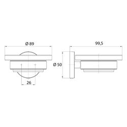 emco Seifenhalter round, 89x50x99,5mm, Metall/Glas, Chrom... EMCO-433000100 4018445121958 (Abb. 1)