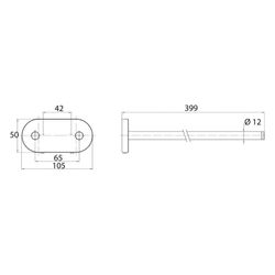 emco Handtuchhalter round, 2-armig 399mm, Metall, Chrom... EMCO-435000140 4018445121996 (Abb. 1)