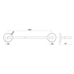 emco Badetuchhalter round, 600mm, Metall, Chrom... EMCO-436000160 4018445122030 (Abb. 1)