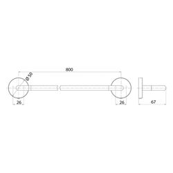 emco Badetuchhalter round, 800mm, Metall, Chrom... EMCO-436000180 4018445122054 (Abb. 1)
