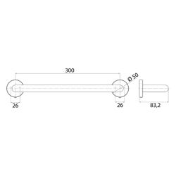 emco Wannengriff round, 300mm, Zinkdruckguss/Messing, Chrom... EMCO-437000130 4018445122078 (Abb. 1)