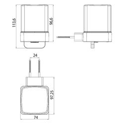 emco Loft Einhand Seifenspender satiniertes Glas Kunststoffpumpe schwarz eckig matt 155... EMCO-052113303 4018445115711 (Abb. 1)