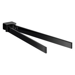 emco Loft Handtuchhalter schwenkbar 2-armig 337 mm schwarz poliert Zamak mit Befestigun... EMCO-055013331 4018445115766 (Abb. 1)
