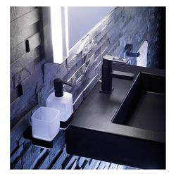 emco Loft Handtuchring starr rechts offen schwarz flacher Stab 208 mm mit Befestigungsm... EMCO-055513300 4018445115780 (Abb. 1)
