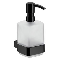 emco Seifenspender loft, 250ml, 160x70x113mm, Aluminium/Kristallglas, Schwarz matt... EMCO-052113301 4018445115704 (Abb. 1)
