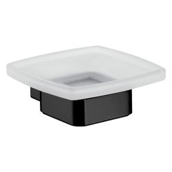emco Seifenhalter loft, 120x44x123,5mm, Aluminium/Mattglas, Schwarz... EMCO-053013300 4018445115735 (Abb. 1)