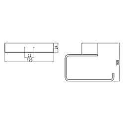 emco Loft Papierhalter ohne Deckel Schwarz aus Zamak mit rechteckiger Abdeckrosette und... EMCO-050013301 4018445115650 (Abb. 1)