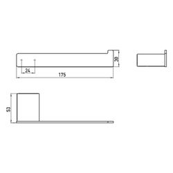 emco Reservepapierhalter loft, 175x30x53mm, Aluminium, Schwarz... EMCO-050513300 4018445115667 (Abb. 1)