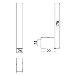 emco Loft Reservepapierhalter senkrecht für 1 Rolle Wandmontage schwarz Zamak mit Befes... EMCO-050513301 4018445115674 (Abb. 1)
