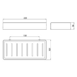 emco Seifenkorb loft, 220x36x101mm, Aluminium/Kunststoff, Schwarz, 54513302... EMCO-054513302 4018445115742 (Abb. 1)