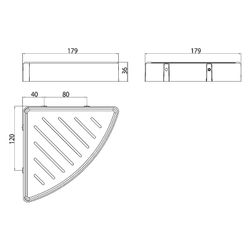 emco Loft Eckschwammkorb mit Kunststoffeinsatz Wandmontage 179x36x179 mm Schwarz Zamak... EMCO-054513303 4018445115759 (Abb. 1)