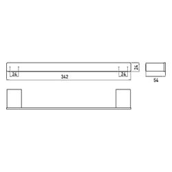 emco Wannengriff loft, 342x24x54mm, Aluminium, Schwarz, mit Seifenkorb... EMCO-057013330 4018445115810 (Abb. 1)