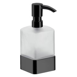 emco Seifenspender loft Standmodell, 250ml, 70x160x113mm, Aluminium/Mattglas, schwarz... EMCO-052113302 4018445131810 (Abb. 1)